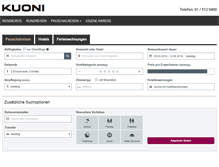 Tablet Screenshot of booking.kuoni.at